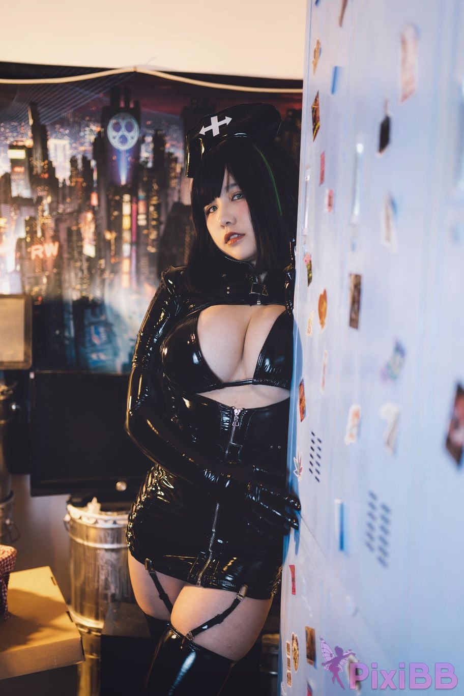 Cosplayer Ah Ban is very happy today dark nurse PixiBB.COM 002