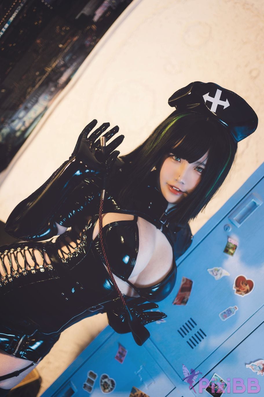 Cosplayer Ah Ban is very happy today dark nurse PixiBB.COM 015