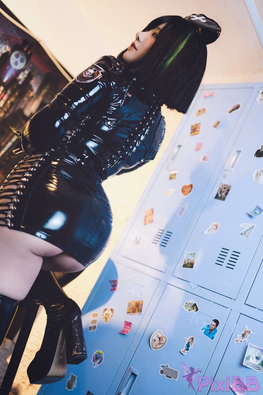 Cosplayer Ah Ban is very happy today dark nurse PixiBB.COM 019