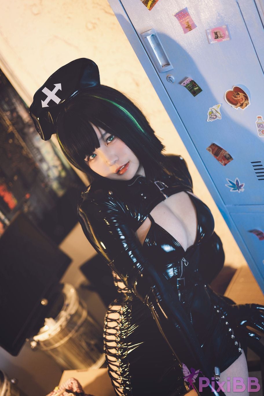 Cosplayer Ah Ban is very happy today dark nurse PixiBB.COM 032