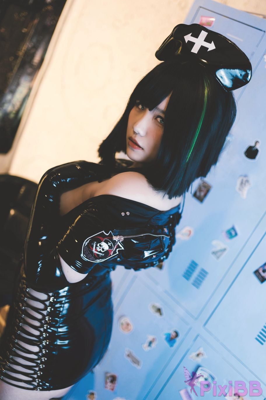 Cosplayer Ah Ban is very happy today dark nurse PixiBB.COM 051