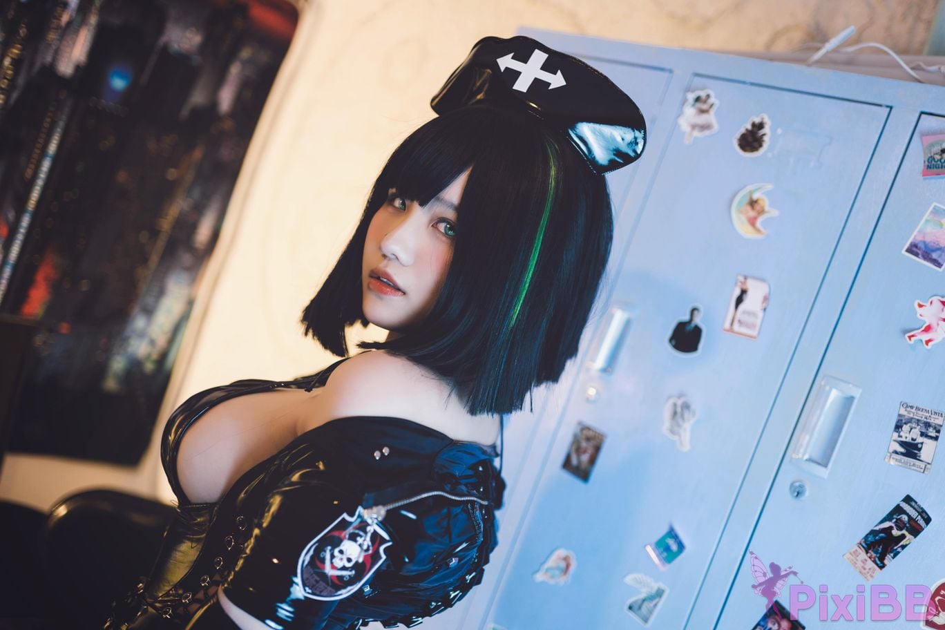 Cosplayer Ah Ban is very happy today dark nurse PixiBB.COM 052