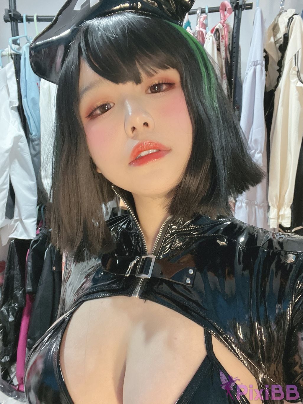 Cosplayer Ah Ban is very happy today dark nurse PixiBB.COM 057