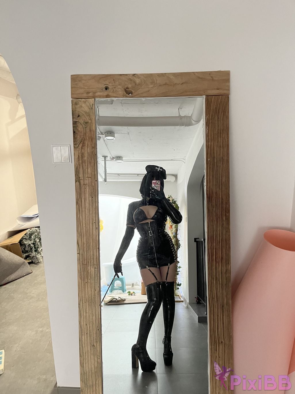 Cosplayer Ah Ban is very happy today dark nurse PixiBB.COM 063