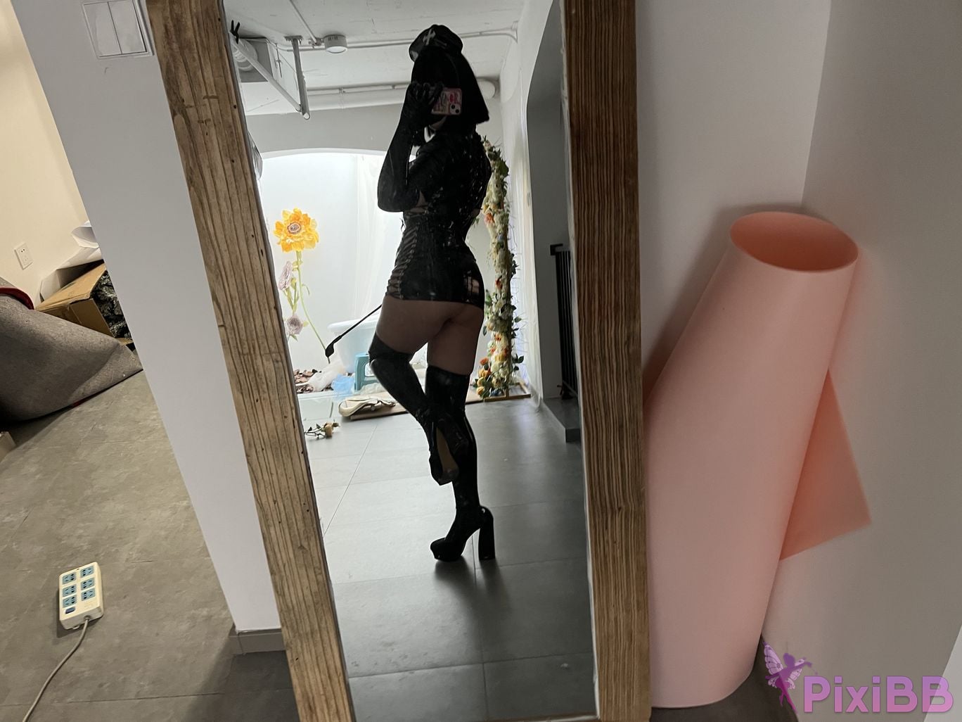 Cosplayer Ah Ban is very happy today dark nurse PixiBB.COM 064