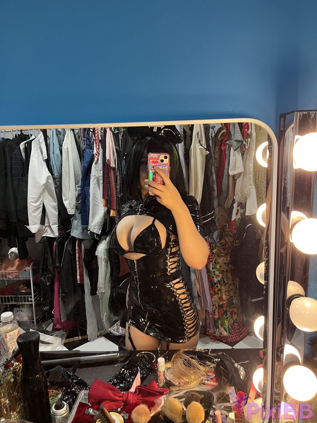 Cosplayer Ah Ban is very happy today dark nurse PixiBB.COM 065