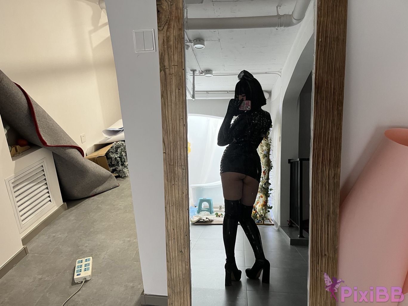 Cosplayer Ah Ban is very happy today dark nurse PixiBB.COM 068