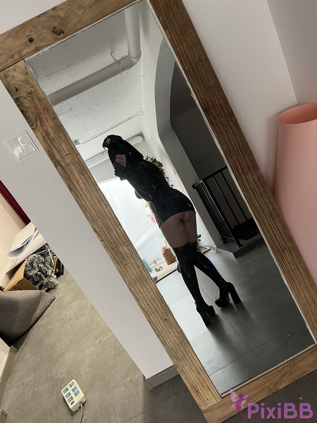 Cosplayer Ah Ban is very happy today dark nurse PixiBB.COM 069