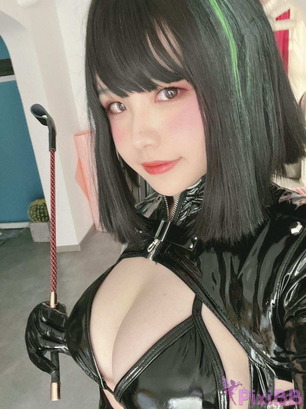 Cosplayer Ah Ban is very happy today dark nurse PixiBB.COM 072