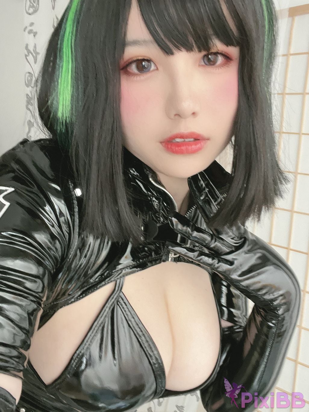 Cosplayer Ah Ban is very happy today dark nurse PixiBB.COM 084