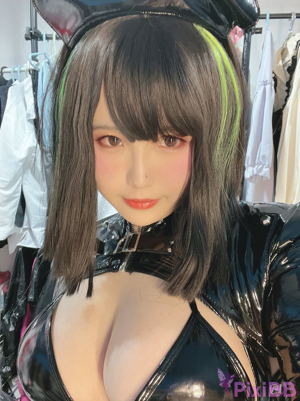 Cosplayer Ah Ban is very happy today dark nurse PixiBB.COM 090