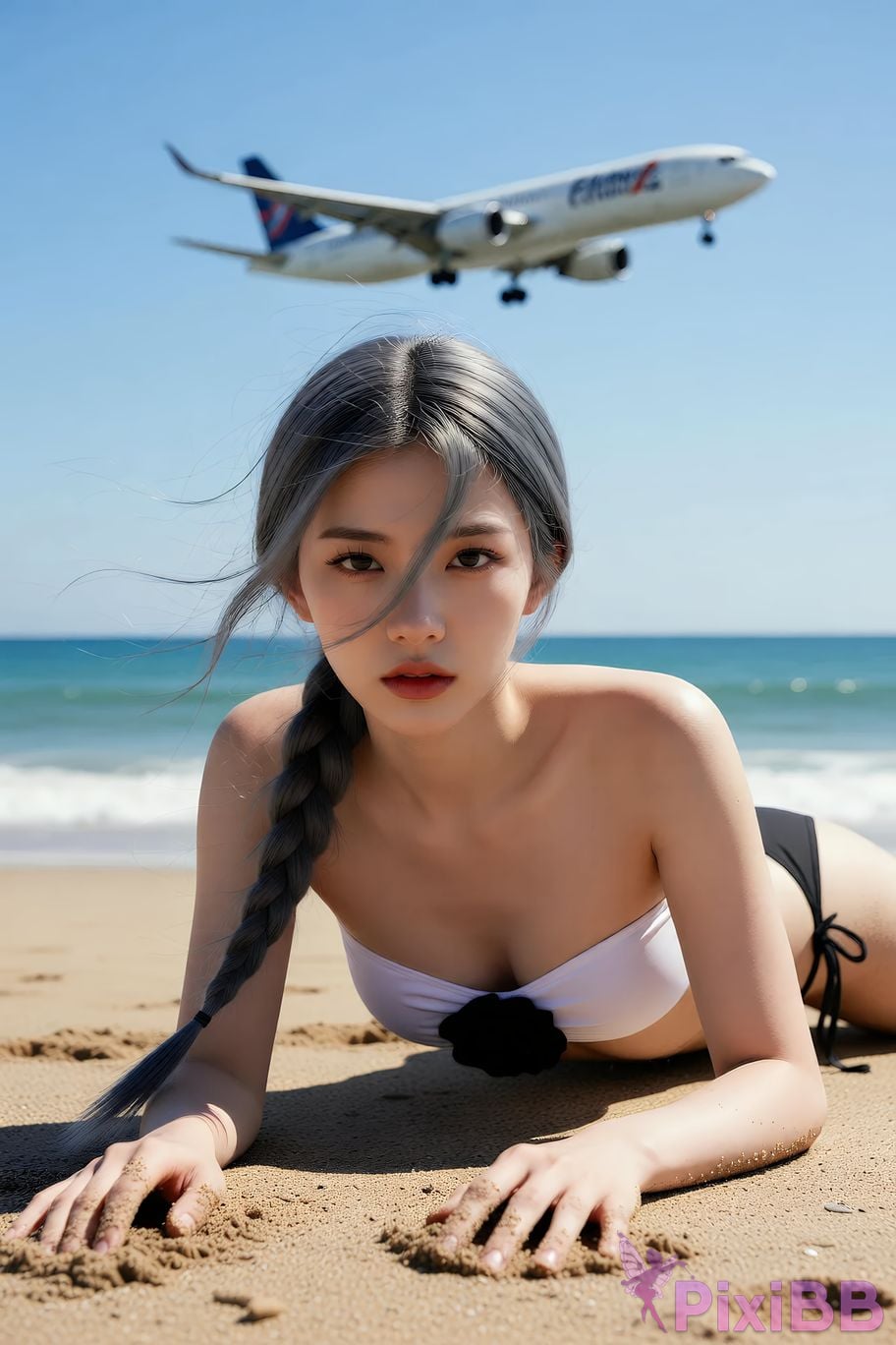 AIGirl Senior Sister Xilei ruby beach PixiBB.COM 013