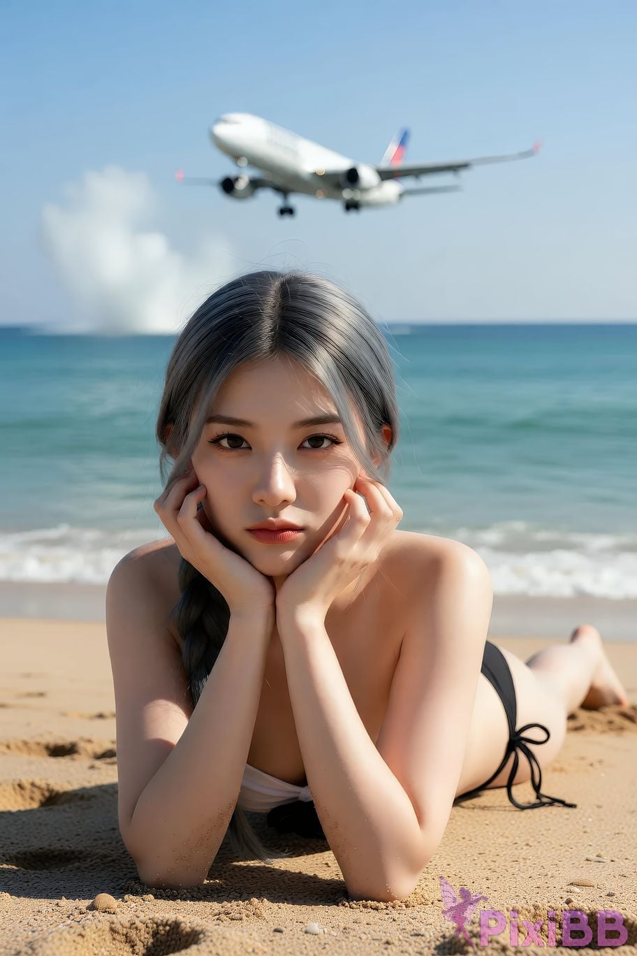 AIGirl Senior Sister Xilei ruby beach PixiBB.COM 016