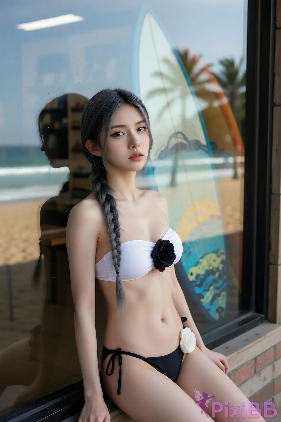 AIGirl Senior Sister Xilei ruby beach PixiBB.COM 034