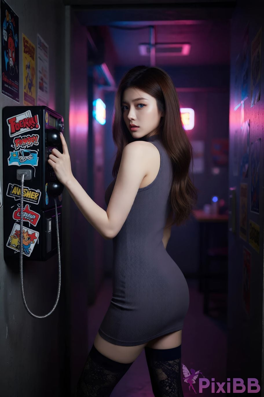 AIGirl luna telephone booth PixiBB.COM 009