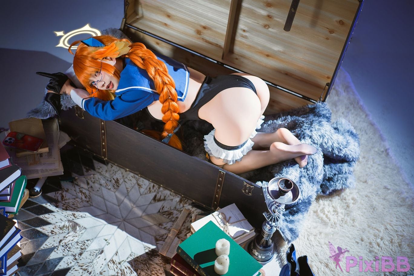 Cosplayer Is it a little bear Azure Files Shimiko Endo Evil female cadre PixiBB.COM 028