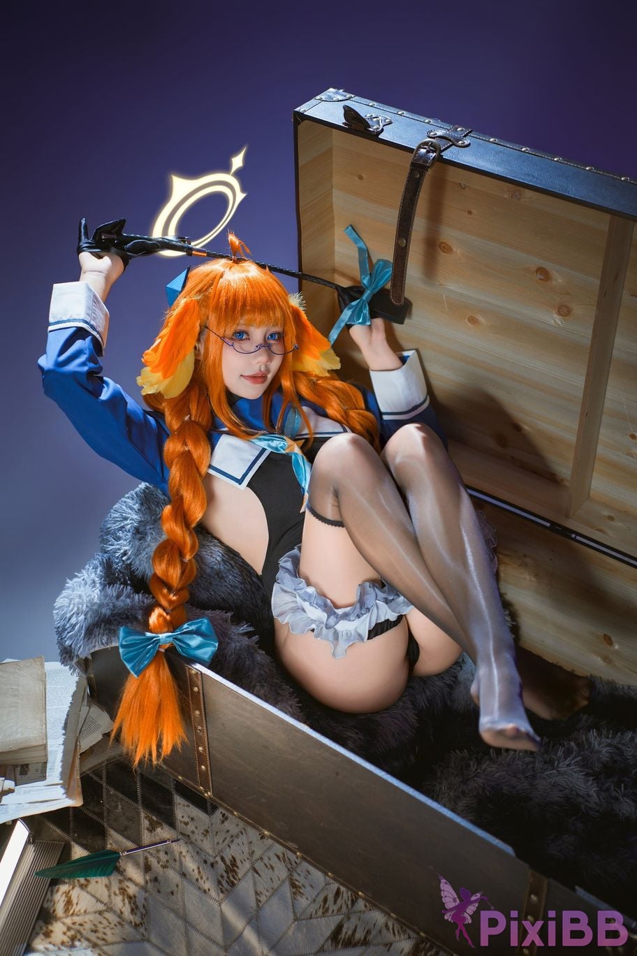 Cosplayer Is it a little bear Azure Files Shimiko Endo Evil female cadre PixiBB.COM 033