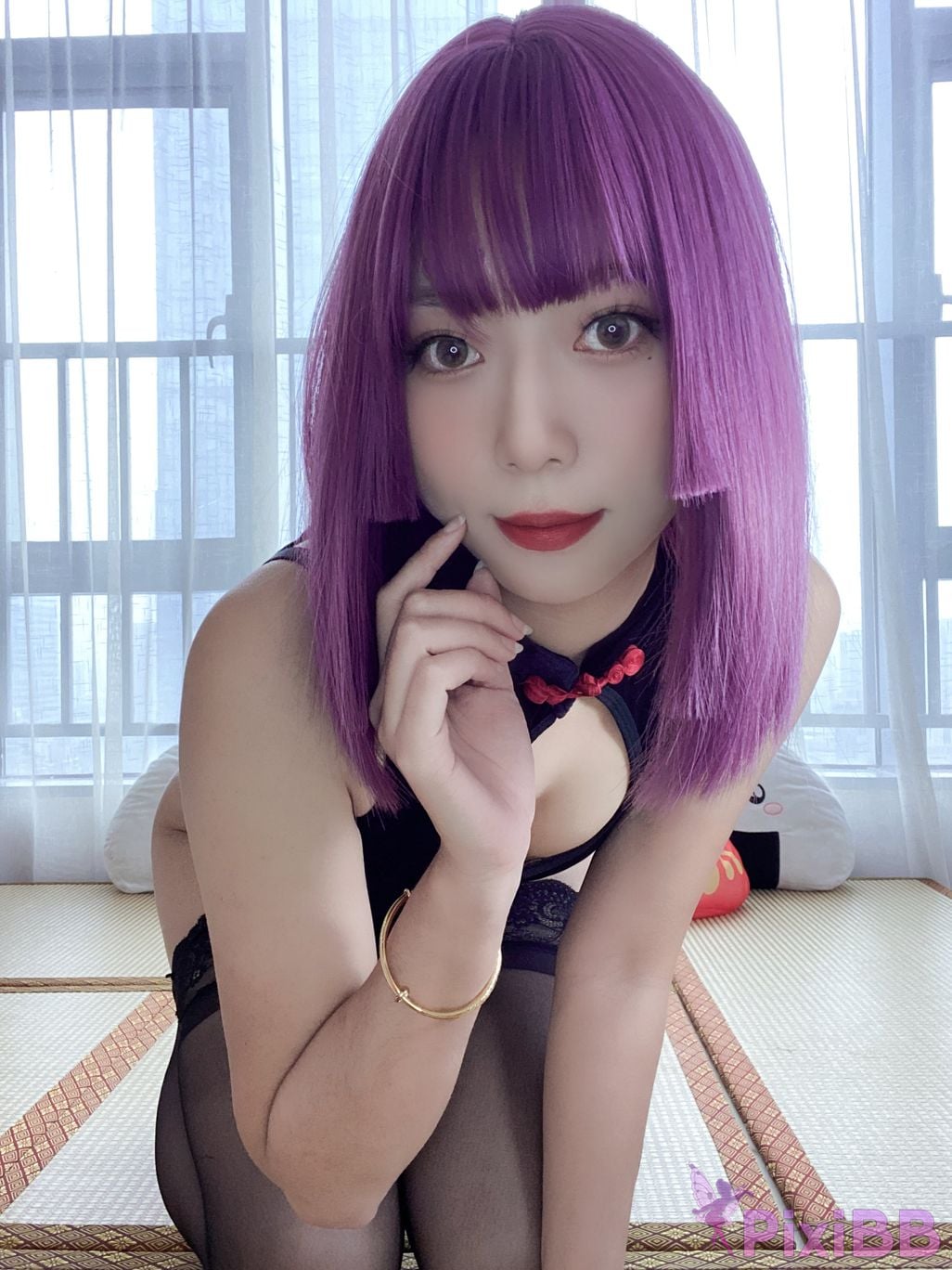 Cosplayer Money cold High cut cheongsam lace skirt PixiBB.COM 020