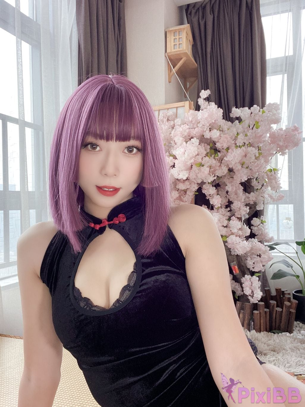 Cosplayer Money cold High cut cheongsam lace skirt PixiBB.COM 026