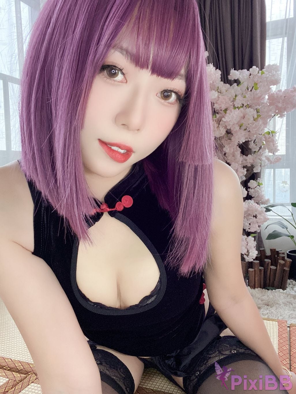 Cosplayer Money cold High cut cheongsam lace skirt PixiBB.COM 046