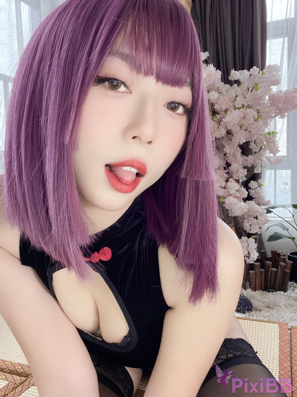 Cosplayer Money cold High cut cheongsam lace skirt PixiBB.COM 047