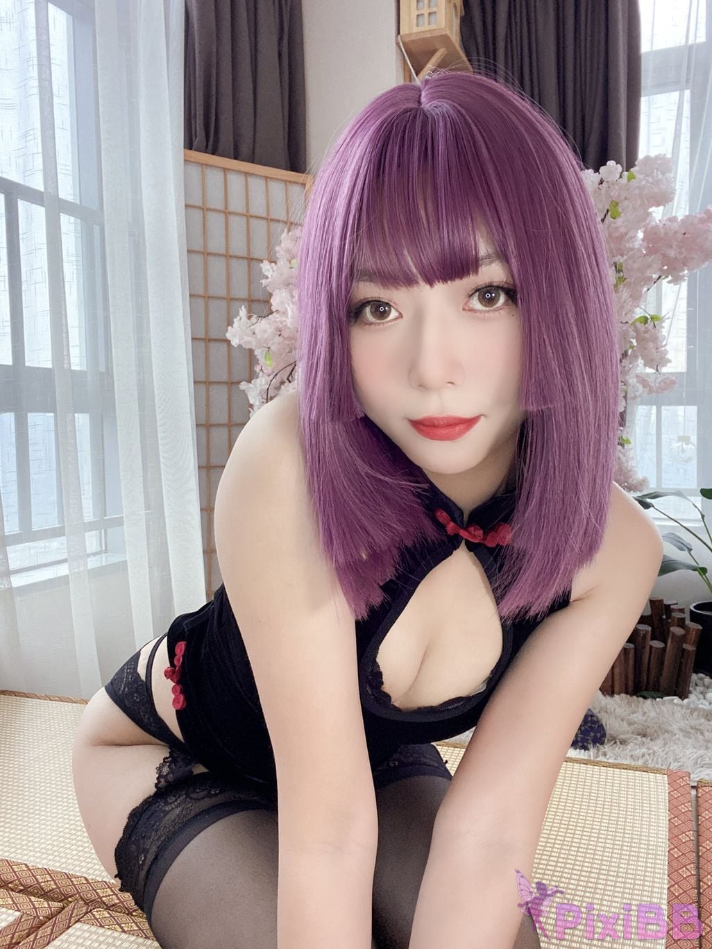 Cosplayer Money cold High cut cheongsam lace skirt PixiBB.COM 048