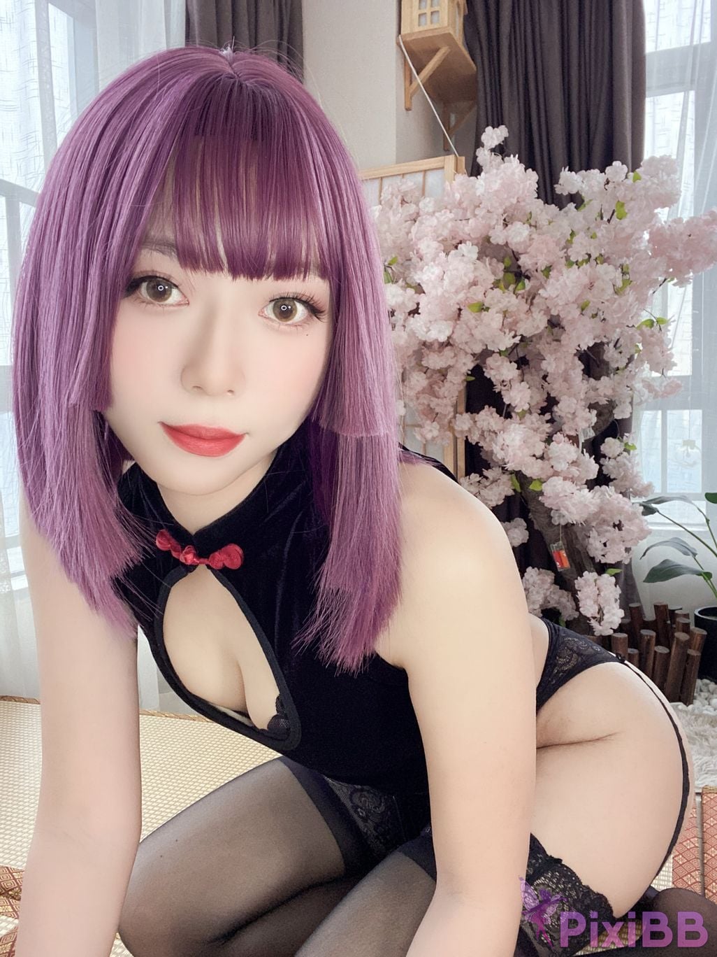 Cosplayer Money cold High cut cheongsam lace skirt PixiBB.COM 062