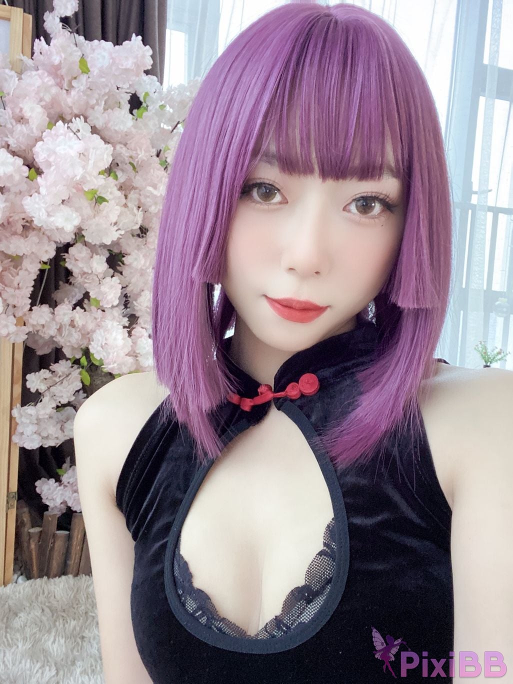 Cosplayer Money cold High cut cheongsam lace skirt PixiBB.COM 063