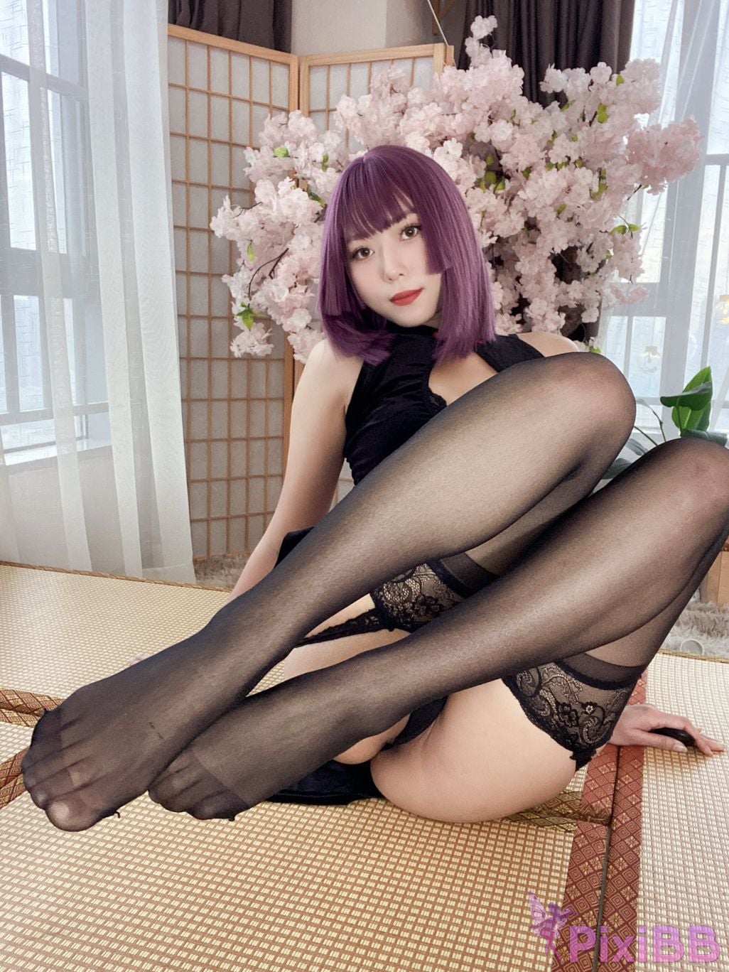 Cosplayer Money cold High cut cheongsam lace skirt PixiBB.COM 082