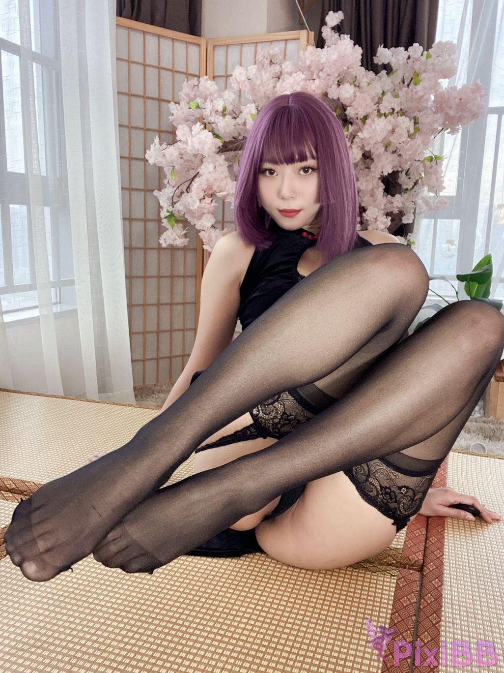 Cosplayer Money cold High cut cheongsam lace skirt PixiBB.COM 083