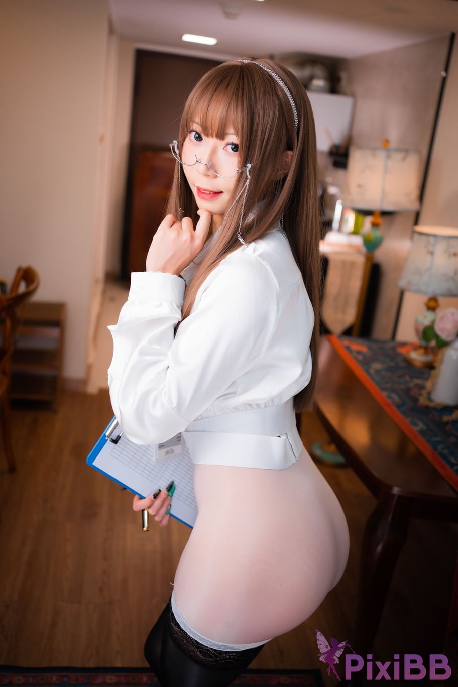 Cosplay Money Cold Transparent OL Glasses Girl PixiBB.COM 020