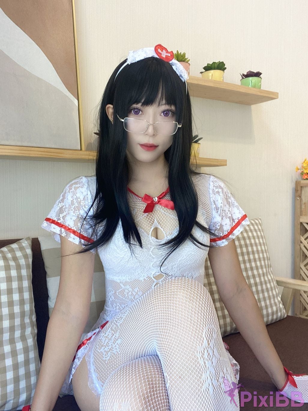 Cosplay Money Cold White Net Nurses Covers PixiBB.COM 001