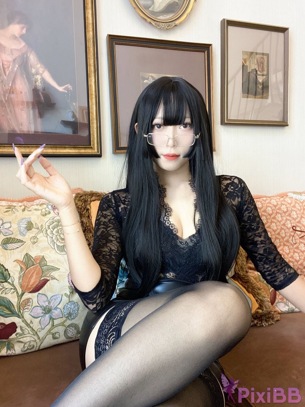 Cosplay Money Cold Black Lace PixiBB.COM 048