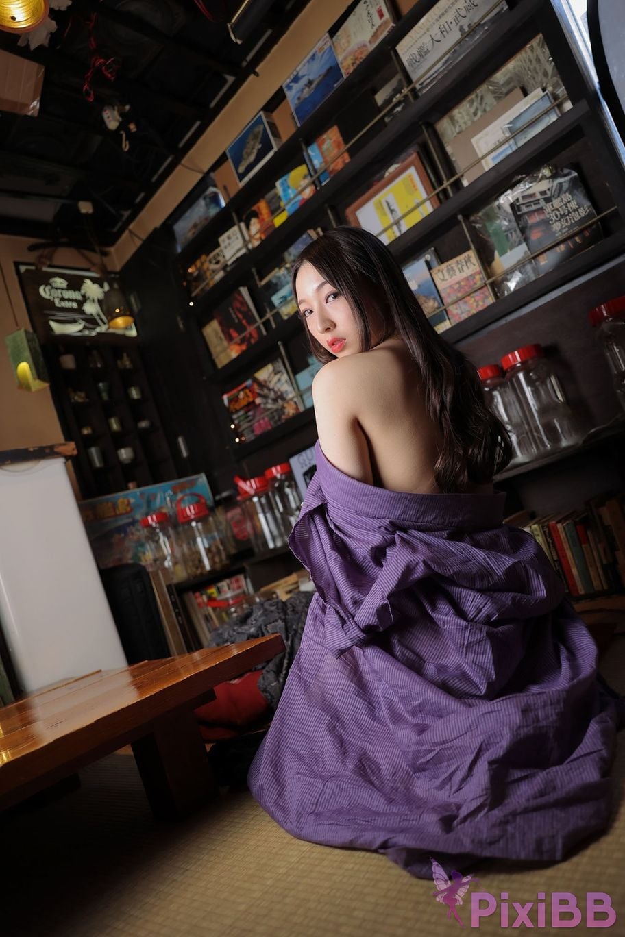Japanese Idol Moka Hukuda Fukuda circle of The beautiful proprietress a small restaurant showed it only to me regular customer. face the night... PixiBB.COM 041