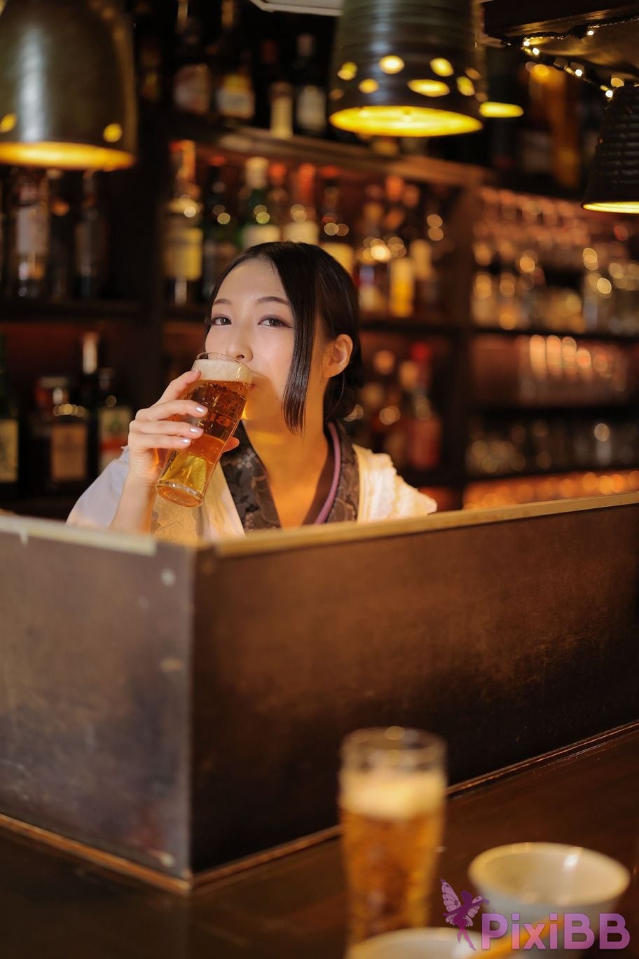 Japanese Idol Moka Hukuda Fukuda circle of The beautiful proprietress a small restaurant showed it only to me regular customer. face the night... PixiBB.COM 065