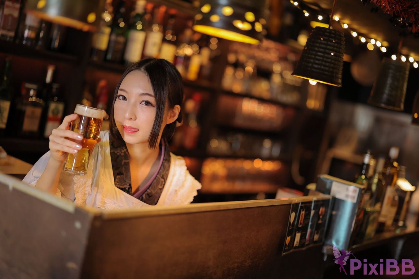 Japanese Idol Moka Hukuda Fukuda circle of The beautiful proprietress a small restaurant showed it only to me regular customer. face the night... PixiBB.COM 067