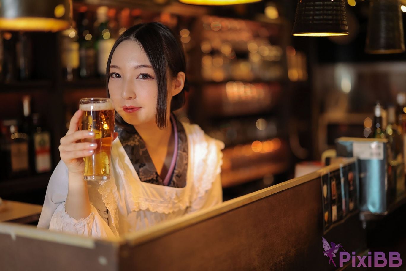 Japanese Idol Moka Hukuda Fukuda circle of The beautiful proprietress a small restaurant showed it only to me regular customer. face the night... PixiBB.COM 068