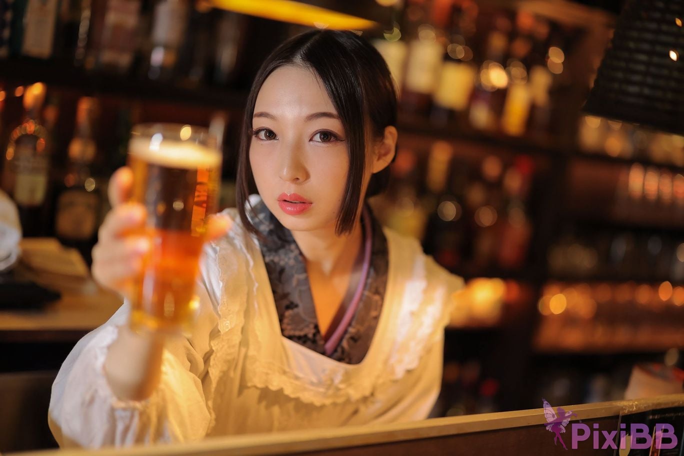 Japanese Idol Moka Hukuda Fukuda circle of The beautiful proprietress a small restaurant showed it only to me regular customer. face the night... PixiBB.COM 069