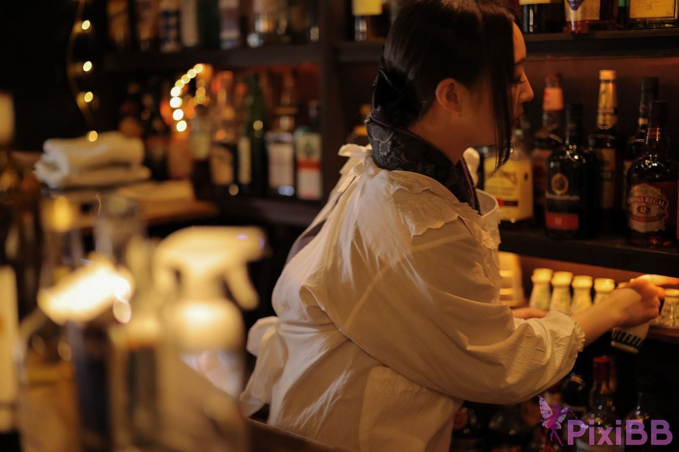 Japanese Idol Moka Hukuda Fukuda circle of The beautiful proprietress a small restaurant showed it only to me regular customer. face the night... PixiBB.COM 070