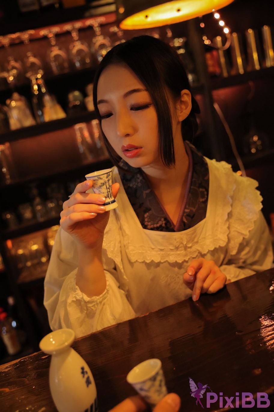 Japanese Idol Moka Hukuda Fukuda circle of The beautiful proprietress a small restaurant showed it only to me regular customer. face the night... PixiBB.COM 071