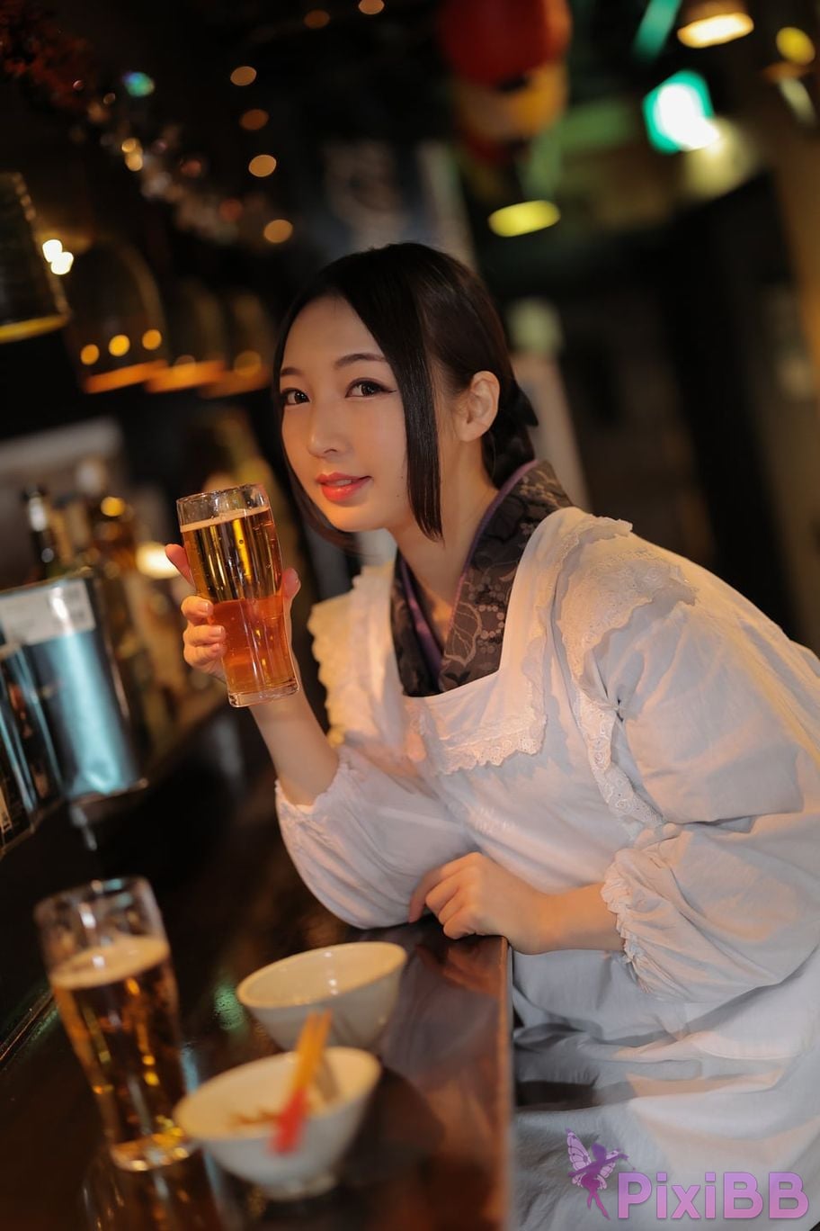 Japanese Idol Moka Hukuda Fukuda circle of The beautiful proprietress a small restaurant showed it only to me regular customer. face the night... PixiBB.COM 078