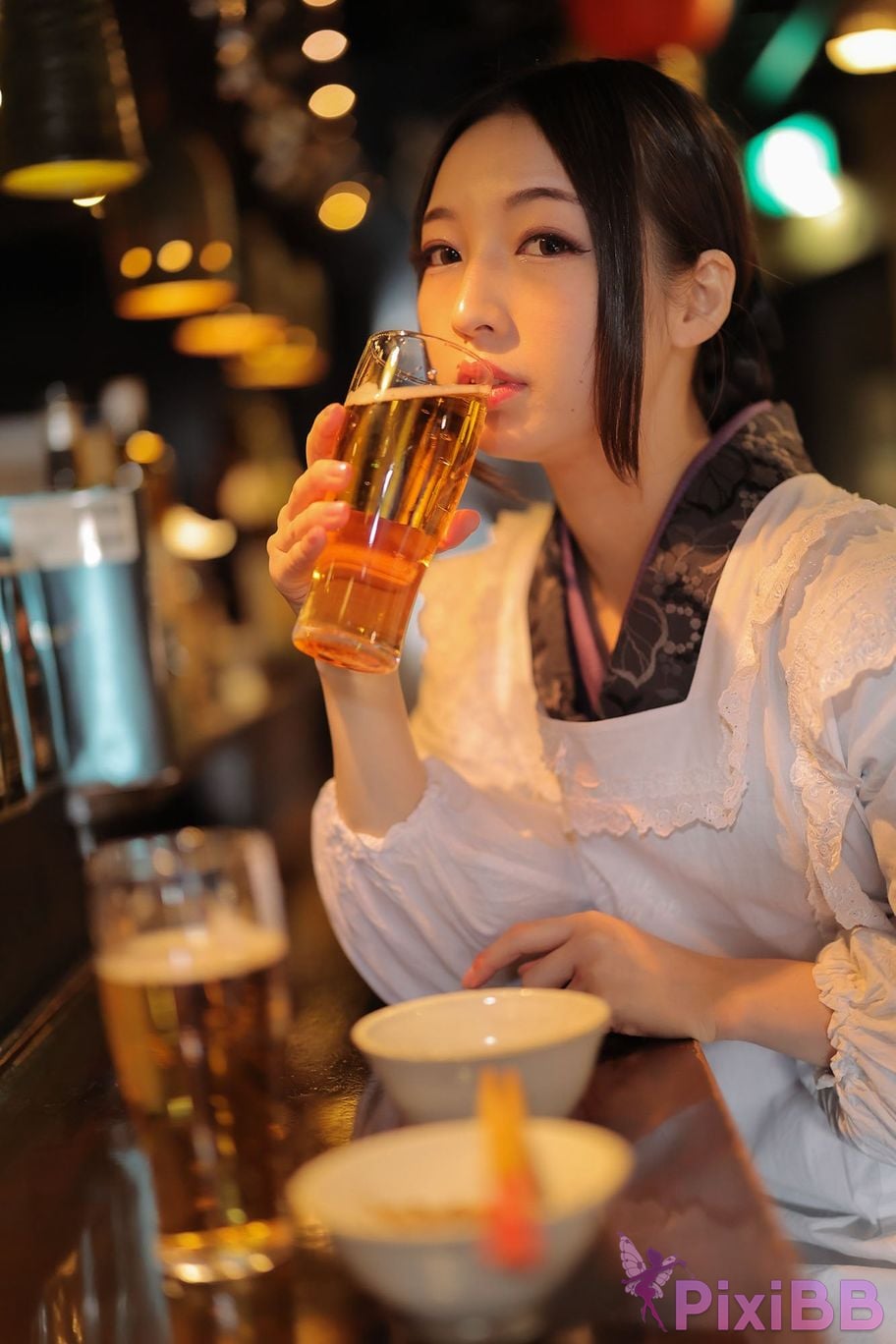 Japanese Idol Moka Hukuda Fukuda circle of The beautiful proprietress a small restaurant showed it only to me regular customer. face the night... PixiBB.COM 079