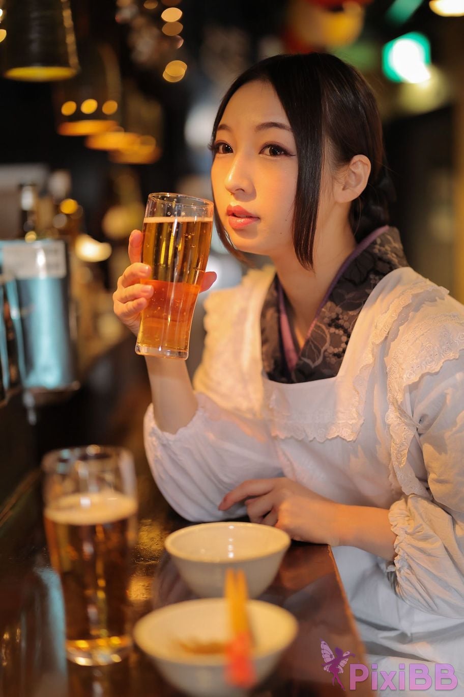 Japanese Idol Moka Hukuda Fukuda circle of The beautiful proprietress a small restaurant showed it only to me regular customer. face the night... PixiBB.COM 080