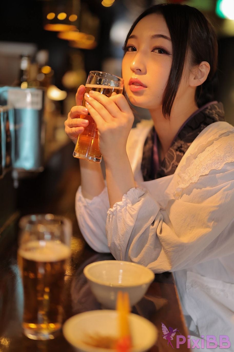 Japanese Idol Moka Hukuda Fukuda circle of The beautiful proprietress a small restaurant showed it only to me regular customer. face the night... PixiBB.COM 082