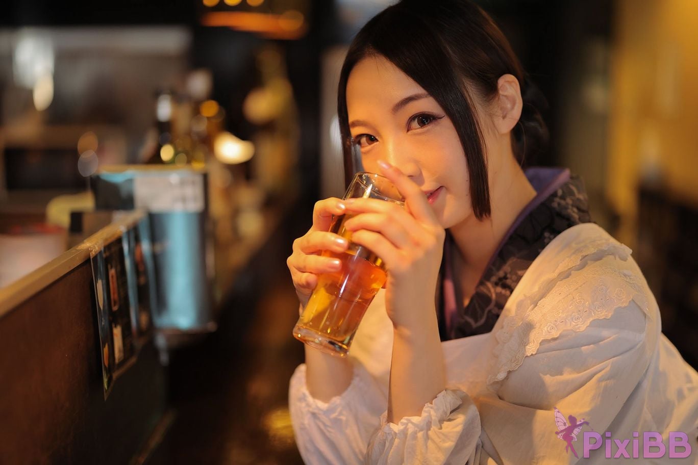 Japanese Idol Moka Hukuda Fukuda circle of The beautiful proprietress a small restaurant showed it only to me regular customer. face the night... PixiBB.COM 083