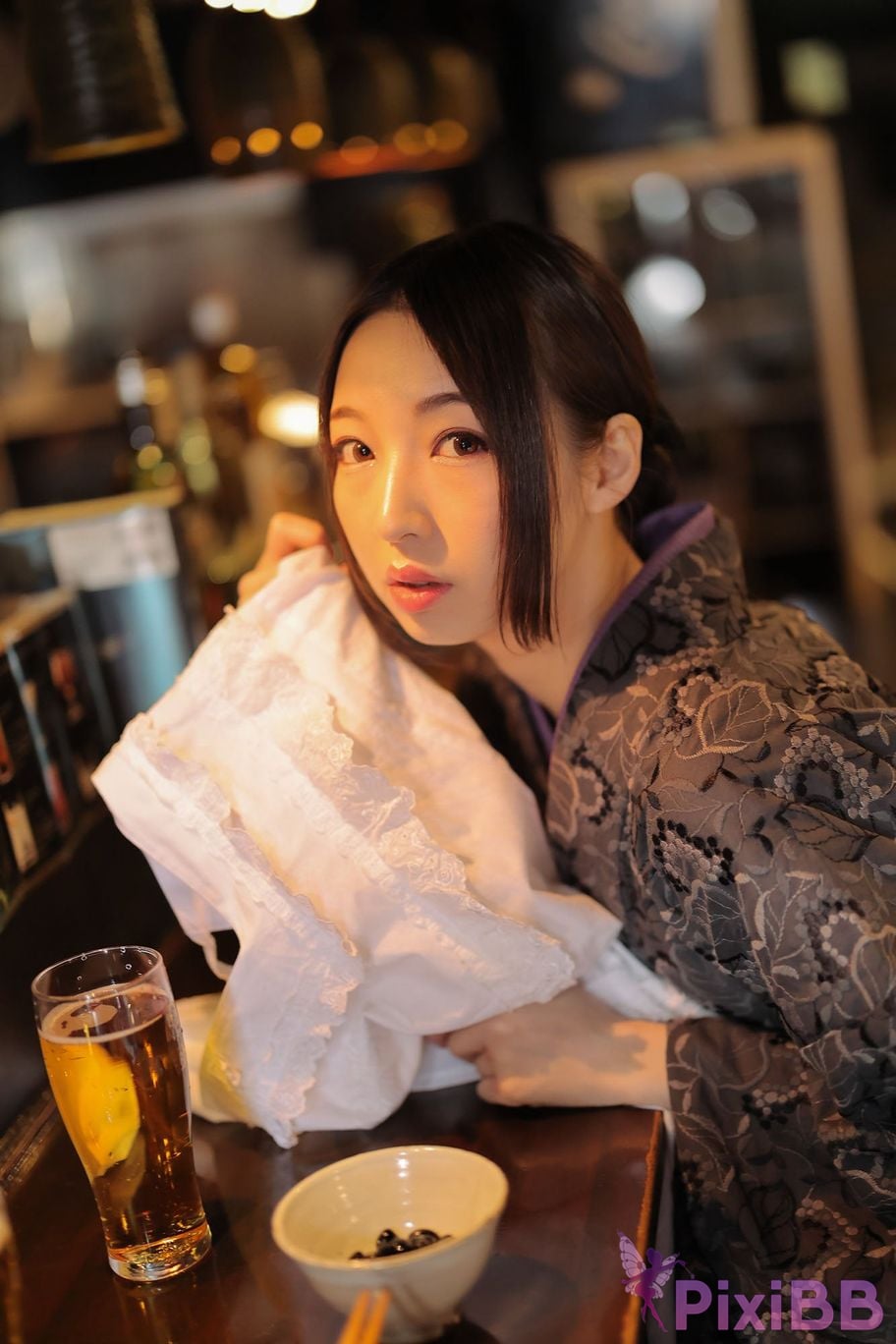Japanese Idol Moka Hukuda Fukuda circle of The beautiful proprietress a small restaurant showed it only to me regular customer. face the night... PixiBB.COM 090