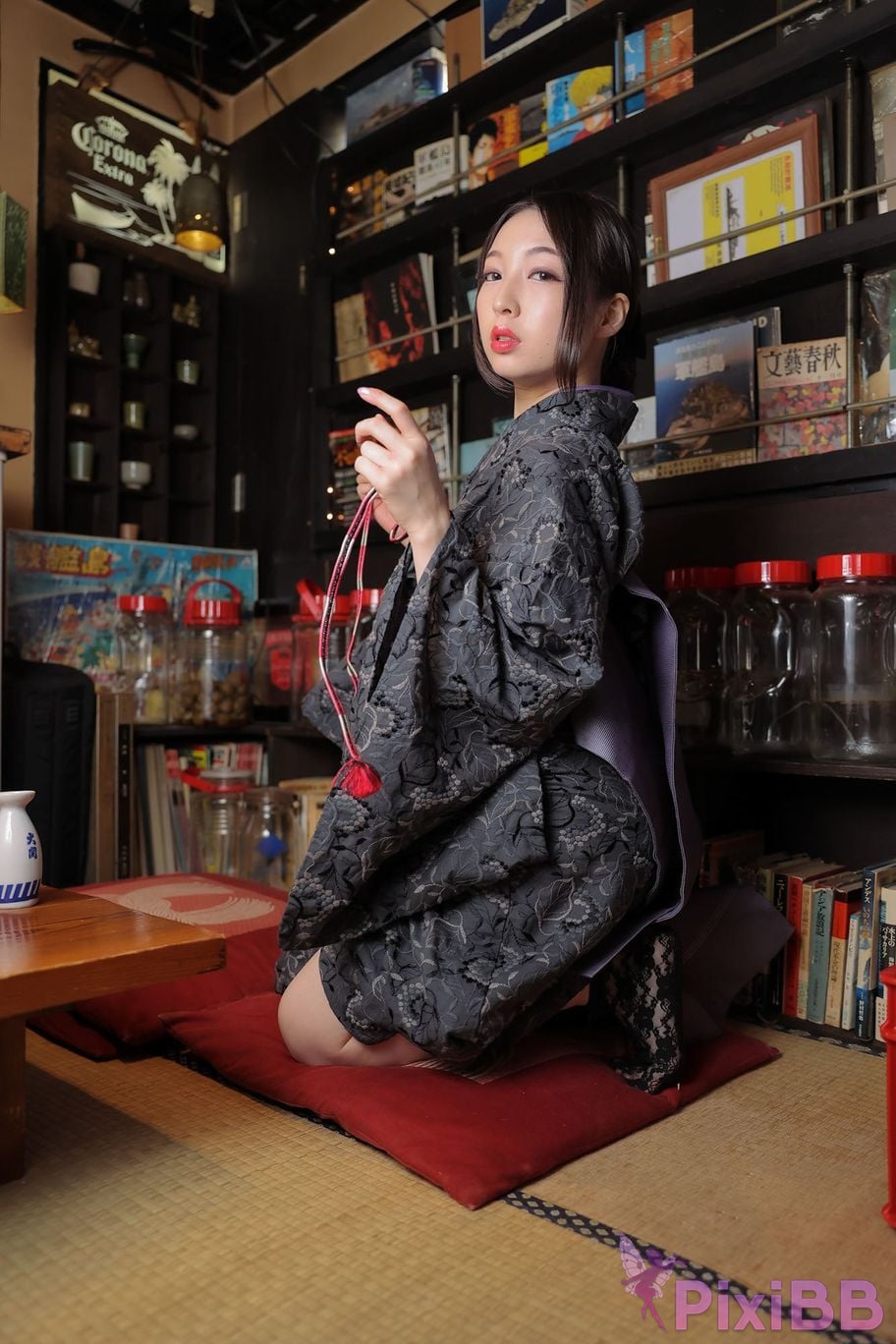 Japanese Idol Moka Hukuda Fukuda circle of The beautiful proprietress a small restaurant showed it only to me regular customer. face the night... PixiBB.COM 120