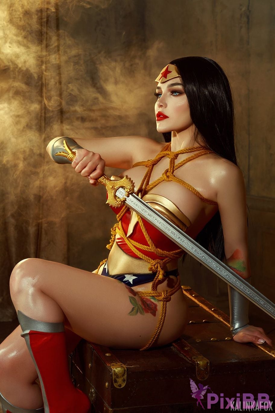 Kalinka Fox Wonder Woman Shibari PixiBB.COM 6