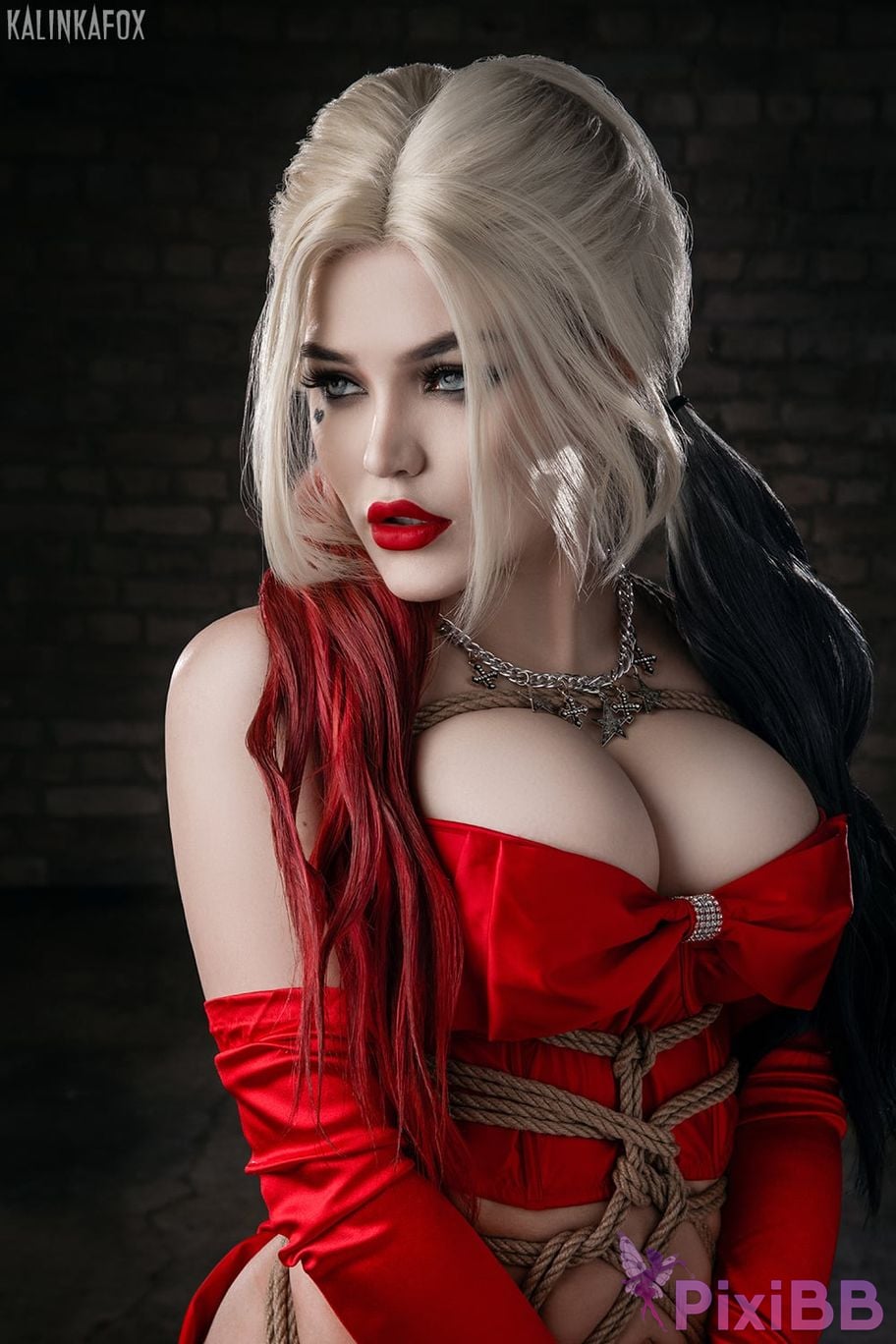 Kalinka Fox Harley Quinn Shibari PixiBB.COM