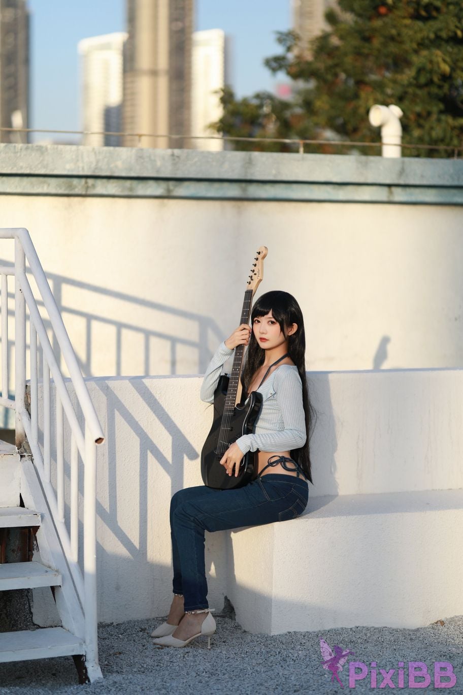 Cosplay 51 sauce Guitar Jeans PixiBB.COM 001